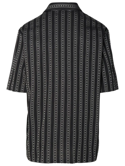 Off-white Bowling Shirt With Embroidered Arrow In Black