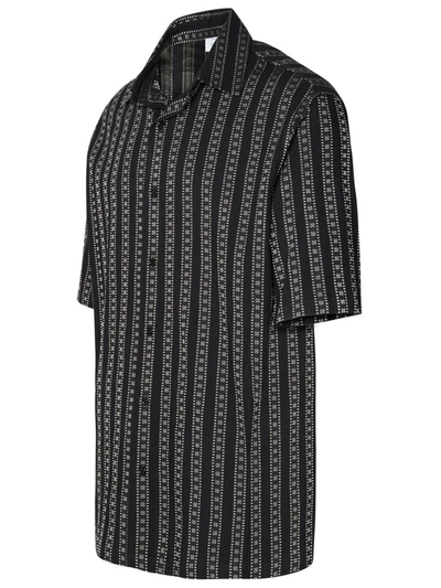 Off-white Bowling Shirt With Embroidered Arrow In Black