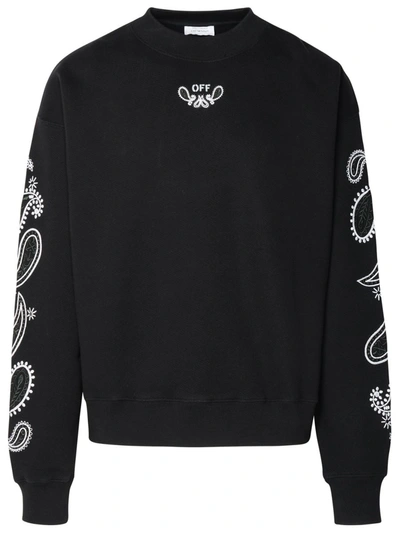 Shop Off-white Black Cotton Sweatshirt