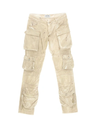 Shop Attico The  Trousers In Natural Marble