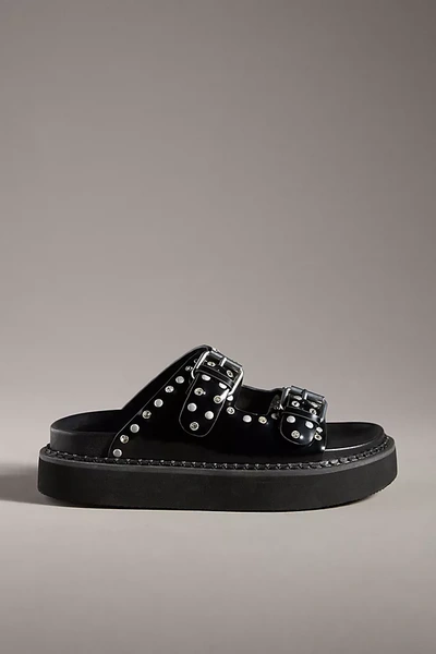 Shop Bibi Lou Stud Platform Sandals In Black