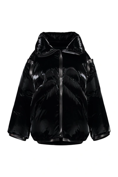Shop Tom Ford Glossy Nylon Down Jacket In Black