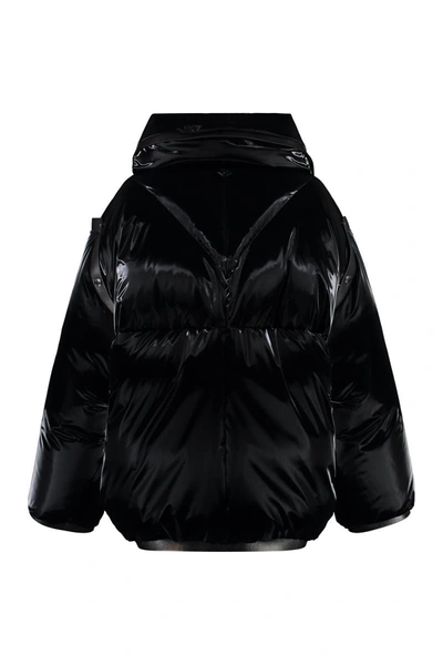 Tom Ford Glossy Nylon Down Jacket In Black