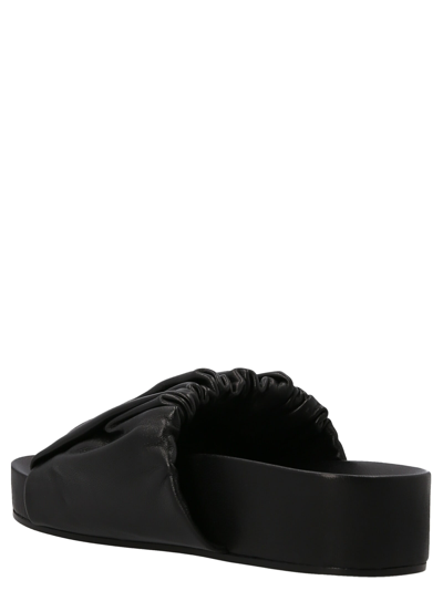Shop Jil Sander Leather Sandals