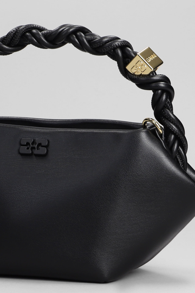 Shop Ganni Bou Hand Bag In Black Leather