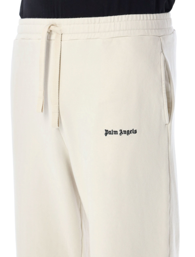 Palm Angels Logo-embroidered Drawstring Track Pants In White