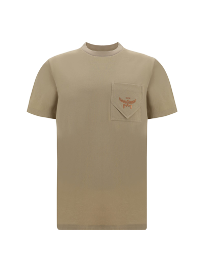 Shop Mcm Essential T-shirt In Beige