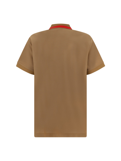 Shop Burberry Edney Polo Shirt In Camel