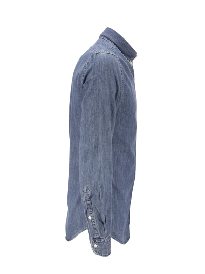 Shop Polo Ralph Lauren Slim Fit Denim Sport Shirt In Dark Wash