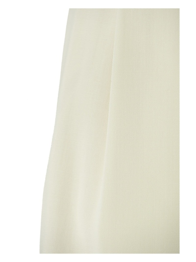 Shop Fabiana Filippi Wool Twill Shorts In White