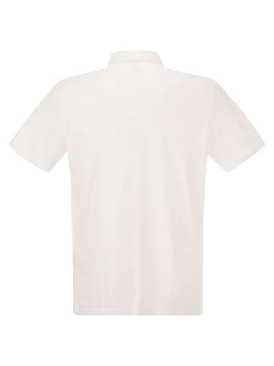 Shop Fedeli Short-sleeved Polo Shirt In White