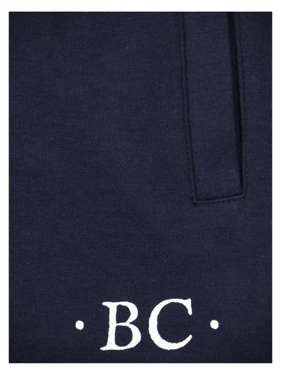 Shop Brunello Cucinelli Techno Cotton French Terry Sweatpants With Badge In Blue