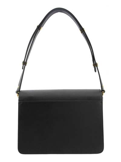 Shop Marni Trunk Bag In Saffiano Calf In Black