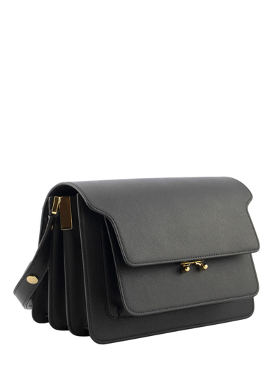 Shop Marni Trunk Bag In Saffiano Calf In Black