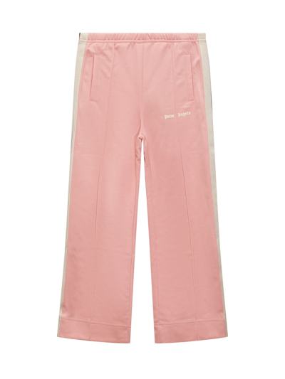 Shop Palm Angels Logo Pants In Pink Off White