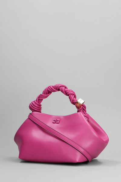 Shop Ganni Bou Hand Bag In Rose-pink Leather
