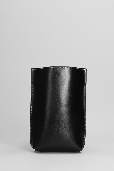 Shop Ganni Shoulder Bag In Black Leather