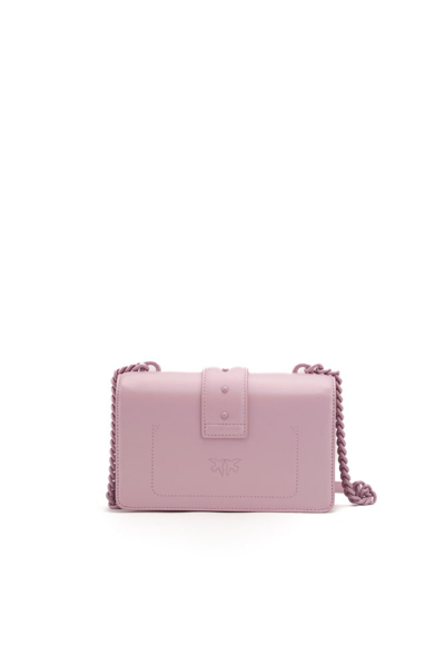 Shop Pinko Mini Love One Simply Bag In Lilla-block Color