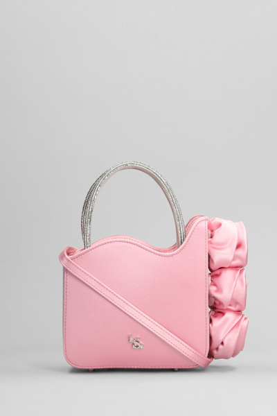 Shop Le Silla Rose Shoulder Bag In Rose-pink Satin