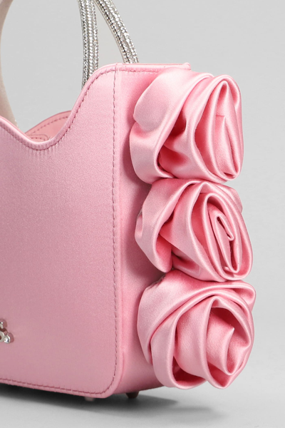 Shop Le Silla Rose Shoulder Bag In Rose-pink Satin