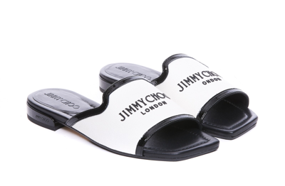 Shop Jimmy Choo Nako Flat Sandals In White