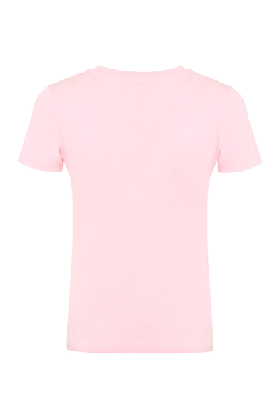 Shop Apc Denise Cotton Crew-neck T-shirt In Pink