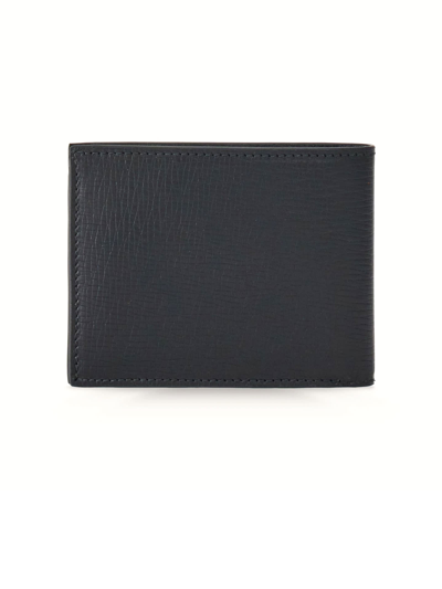 Shop Ferragamo Grained Calfskin Leather Wallet In Black