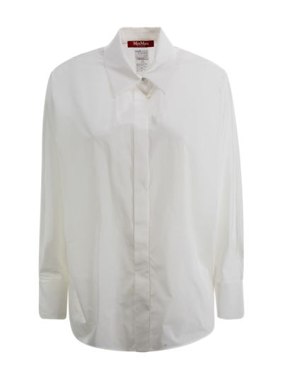 Shop Max Mara Cotton Shirt In White