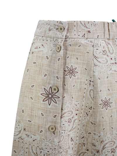 Shop Berwich Cotton Long Skirt In Deserto