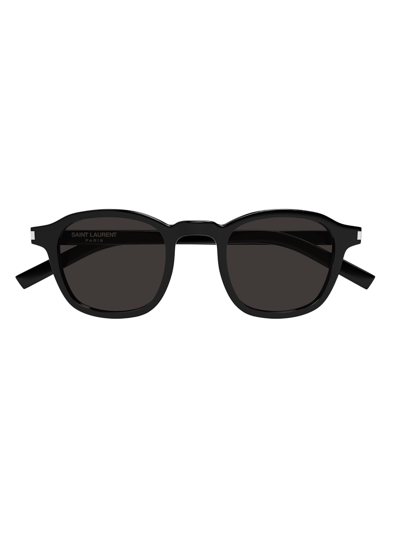 Shop Saint Laurent Sl 549 Slim Sunglasses In 001 Black Black Black