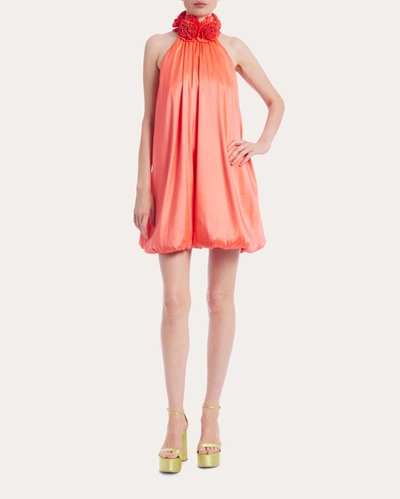 Shop One33 Social Women's Rosette Halter Mini Dress In Pink
