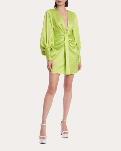 Shop One33 Social Women's Drape Mini Dress In Green