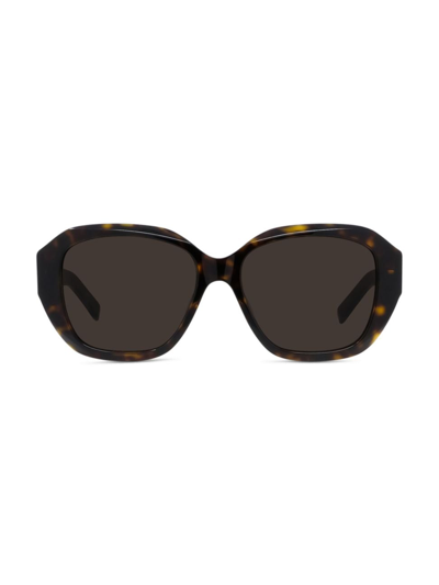 Givenchy GV Day Sunglasses in Havana brown Givenchy GV Day 54MM Oval Sunglasses | Saks Fifth Avenue main image 4