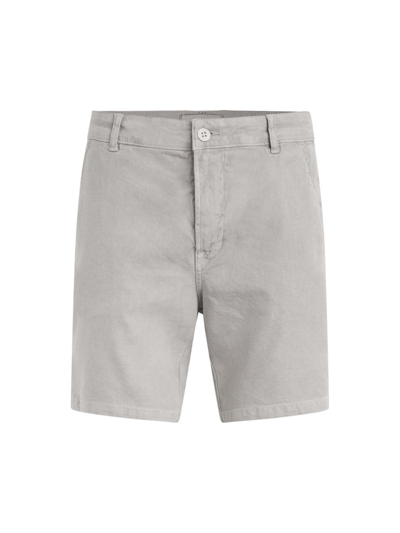 Shop Hudson Men's Linen-blend Chino Shorts In Light Steel