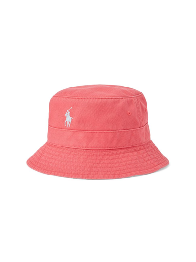 Shop Polo Ralph Lauren Men's Loft Cotton Bucket Hat In Pale Red