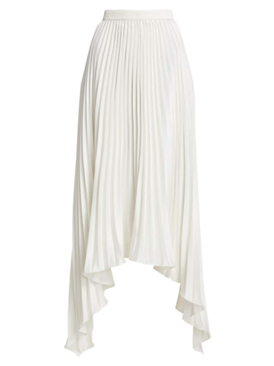 Shop Amur Women's Olana Pleated Midi-skirt In Ivory