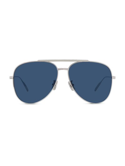 Shop Givenchy Men's Gvspeed 59mm Pilot Sunglasses In Palladium Blue