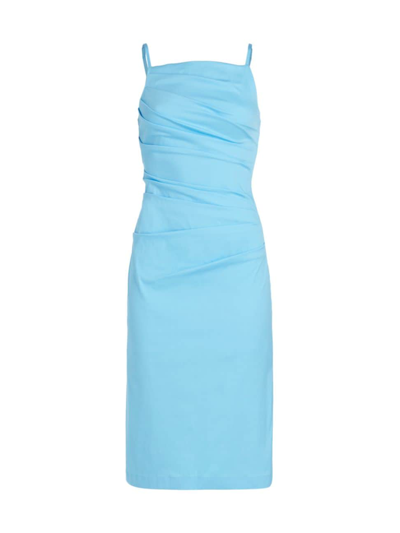 Shop Marella Women's Roxs Poplin Sheath Dress In Turquoise
