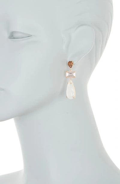 Shop Cara Crystal Drop Earrings In White Multi