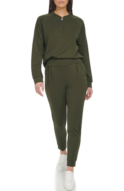 Shop Andrew Marc Scuba Joggers In Forest Green