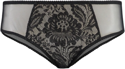 Shop Dolce & Gabbana Lace And Tulle Panties In Black
