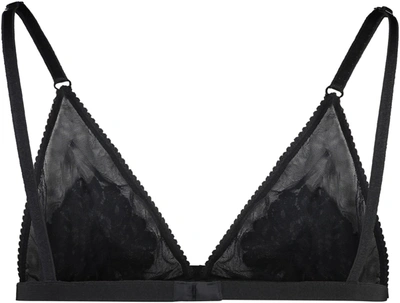 Shop Dolce & Gabbana Triangle Bra In Black