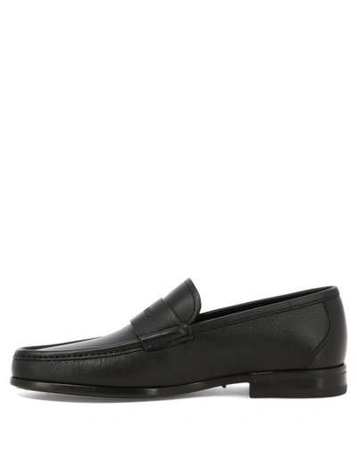 Shop Ferragamo "dupont" Loafers In Black
