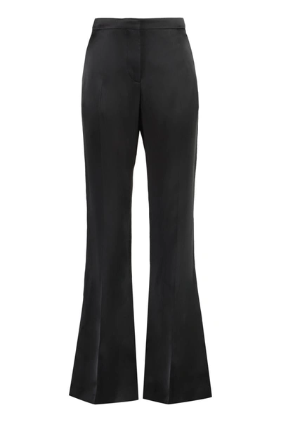 Shop Givenchy Satin Trousers In Black