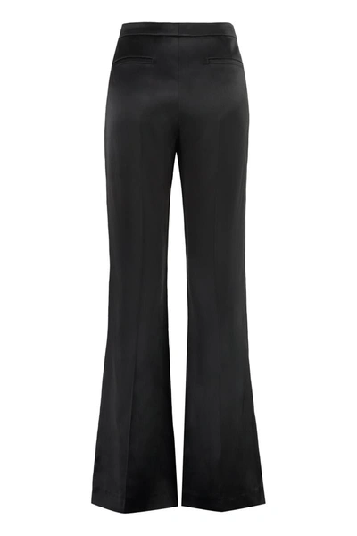 Shop Givenchy Satin Trousers In Black