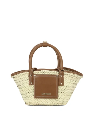 Shop Jacquemus "le Petit Panier Soli" Handbag In Brown