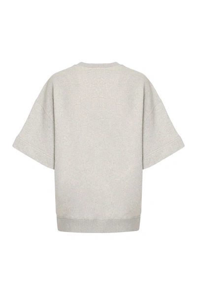 Shop Jil Sander Cotton Crew-neck Sweatshirt In Grey