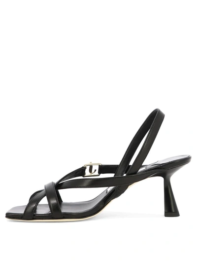 Shop Jimmy Choo "jess 65" Sandals In Black