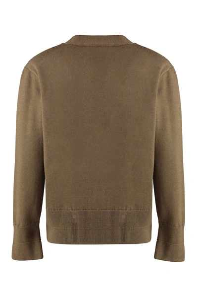 Shop Our Legacy Compressed Merino Wool Cardigan In Brown