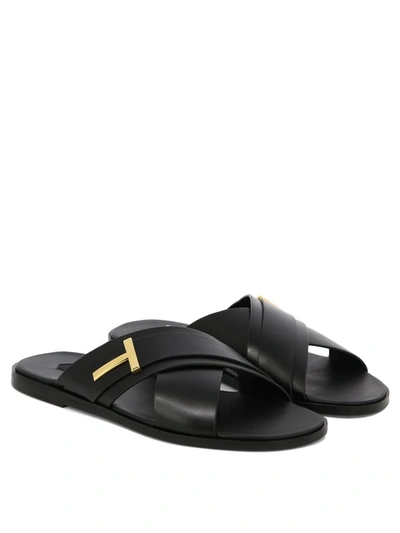 Shop Tom Ford "preston" Sandals In Black